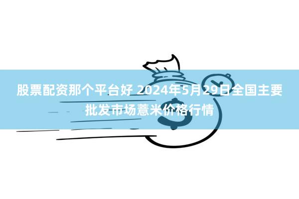 股票配资那个平台好 2024年5月29日全国主要批发市场薏米价格行情