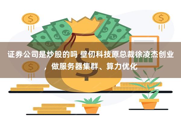 证券公司是炒股的吗 壁仞科技原总裁徐凌杰创业，做服务器集群、算力优化