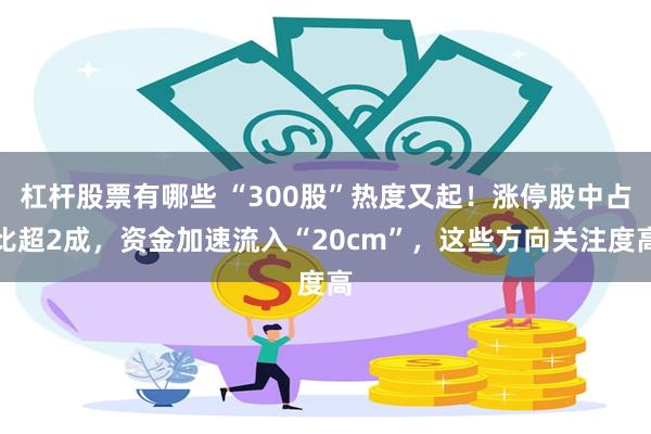 杠杆股票有哪些 “300股”热度又起！涨停股中占比超2成，资金加速流入“20cm”，这些方向关注度高