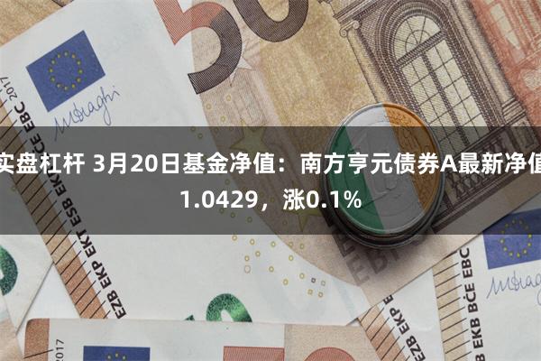 实盘杠杆 3月20日基金净值：南方亨元债券A最新净值1.0429，涨0.1%